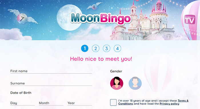 Moon Bingo Registration Form