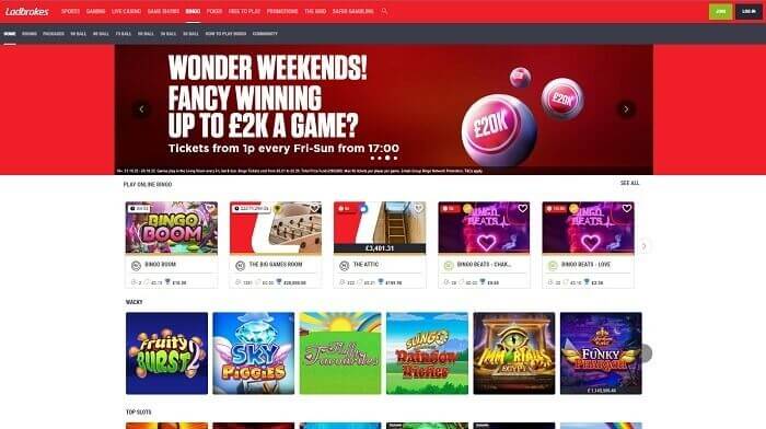 A lot of different games that Ladbrokes offers