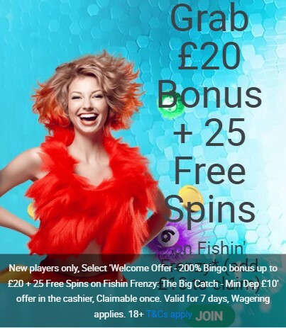 Kitty Bingo Promo Code - 200% Bingo bonus up to £20 + 25 Free Spins