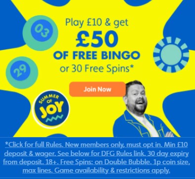 Jackpotjoy bingo bonus
