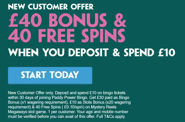 PaddyPower Welcome offer